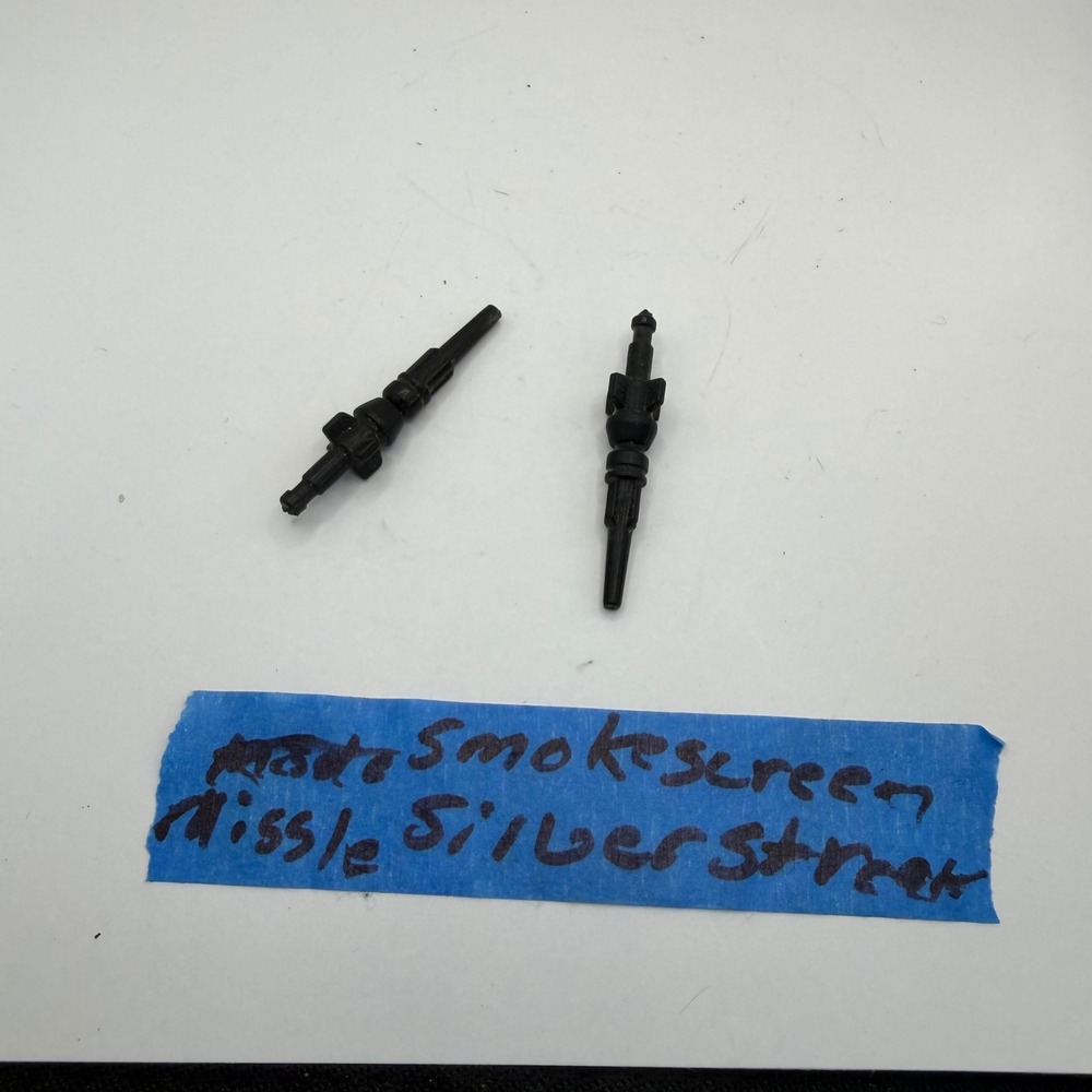 Vintage G1 Transformers Smokescreen Silverstreak Missile Lot of 2 Black Original